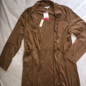 NWT Max Studio long suede jacket